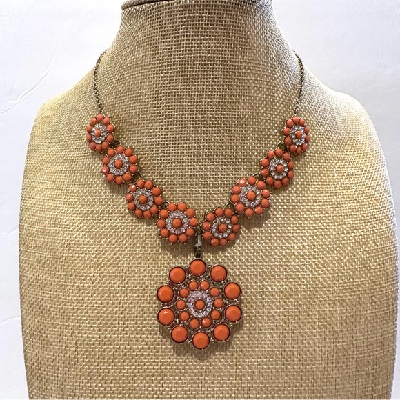 Premier Designs Statement Necklace jeweled w/ removable pendant ( pin/ brooch) - Picture 2 of 15